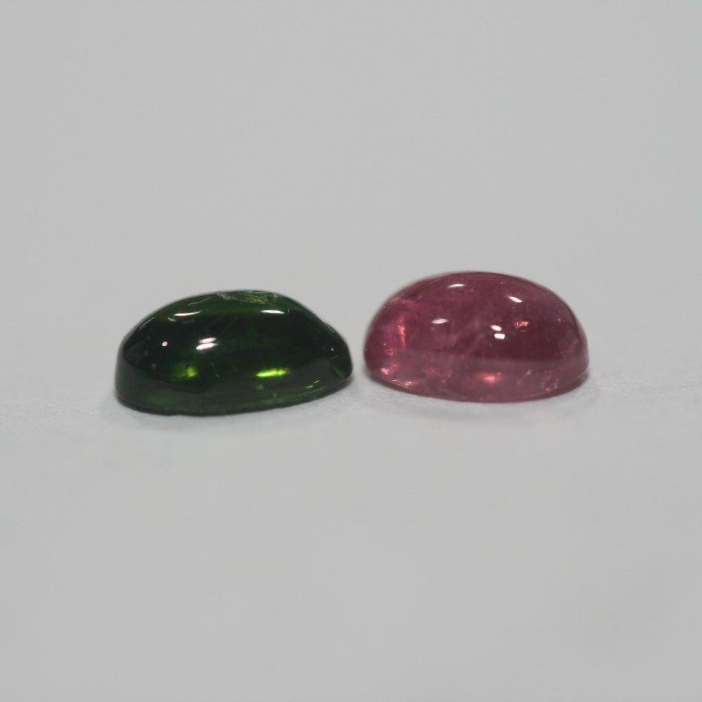 Multi Tourmaline 10 Pcs Lot 5x3mm Pink Green Blue Orange Oval Cabochon Untreated Gems- Wholesale Gems DIY Supplier- Genuine Stones