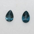 Lote de 2 piezas de topacio azul Londres facetado, gota de 8 x 6 mm (2 piezas)
