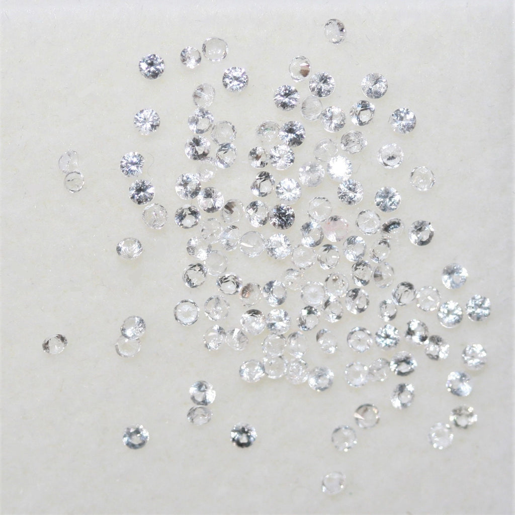 Lote de Topacio Blanco Facetado Redondos de 1,5 mm. - Lote de 2 Quilates