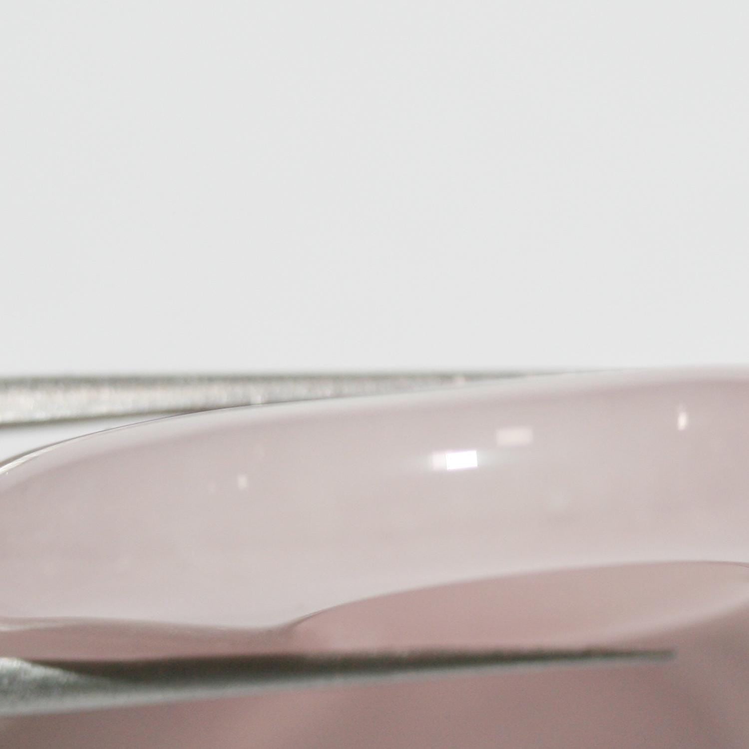 Pendentif rond lisse en quartz rose 40 mm