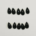 10 Pcs Lot  Onyx Smooth Drop Cabochon 10x6mm.( 10 Pcs )
