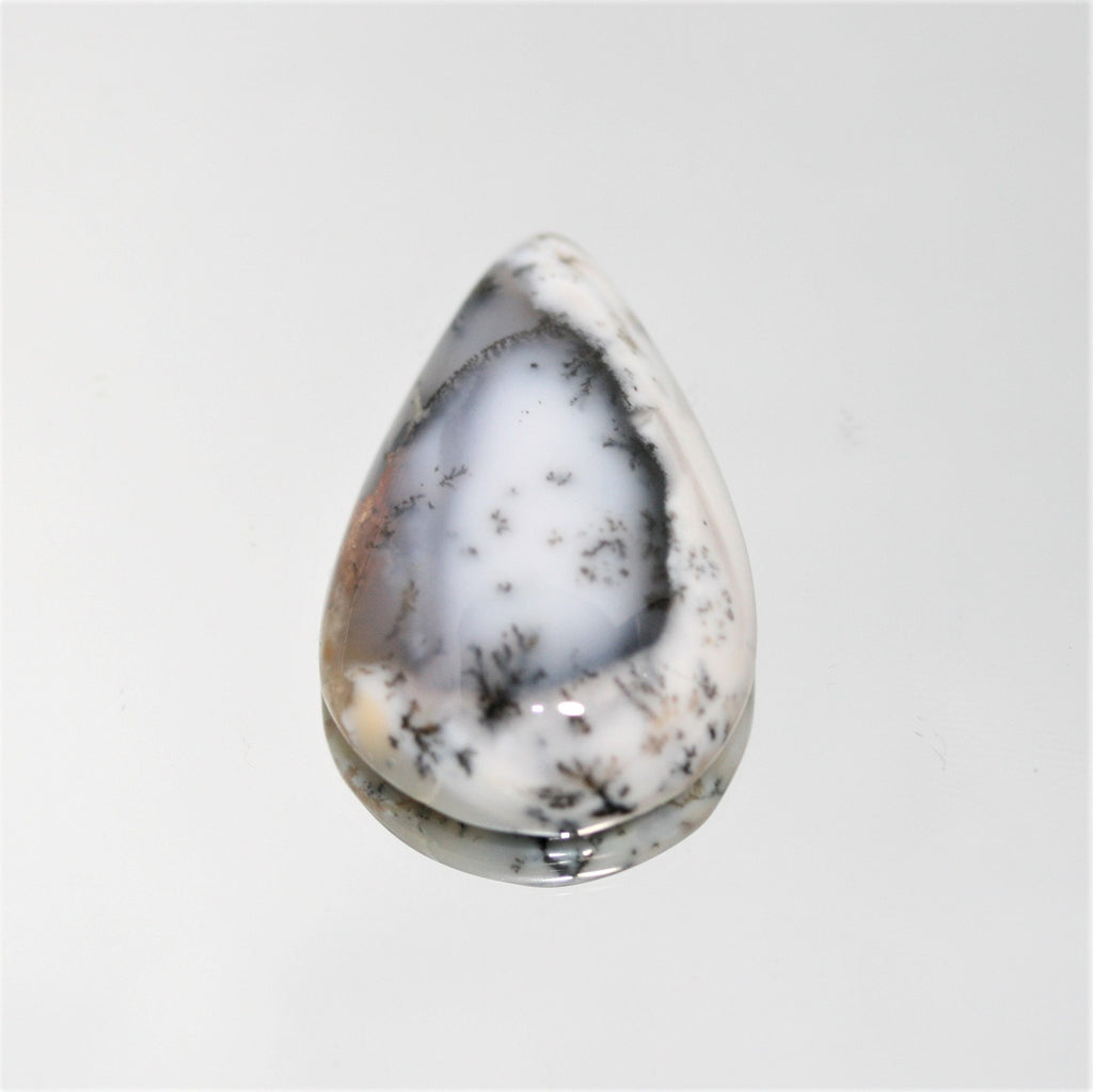 Dendritic Agate Smooth Drop Cabochon 33x21mm. (32.2ct.)