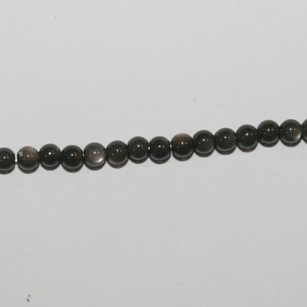 16" St MOP Cuentas Redondas Lisas 3mm.-Hilo 40cm.