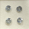 Lote de 4 Aguamarinas Redondas Facetadas de 6 mm (4 Piezas) - Piedras Preciosas al por Mayor - Piedras Talladas de Alta Calidad
