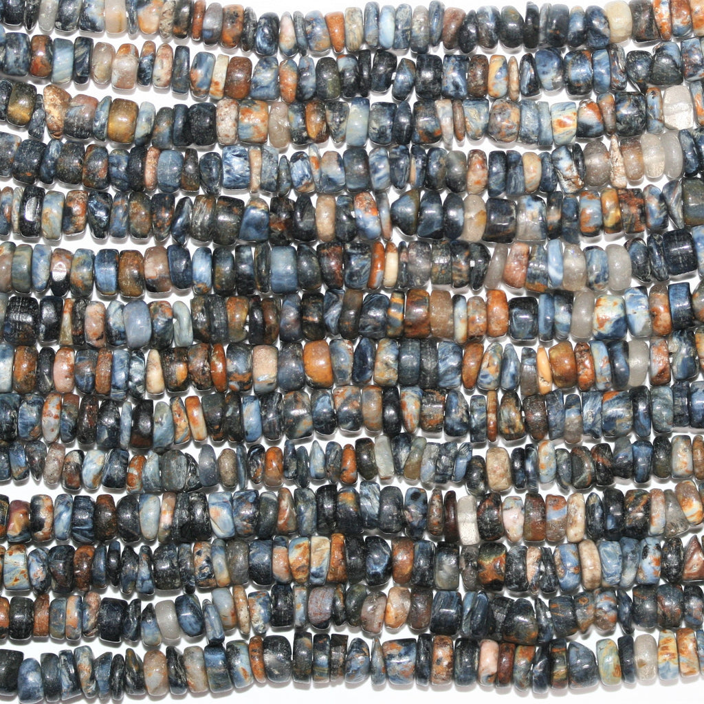 Cuentas de disco lisas de St Pietersite de 16" de 4 x 2 mm - Hilo de 40 cm.