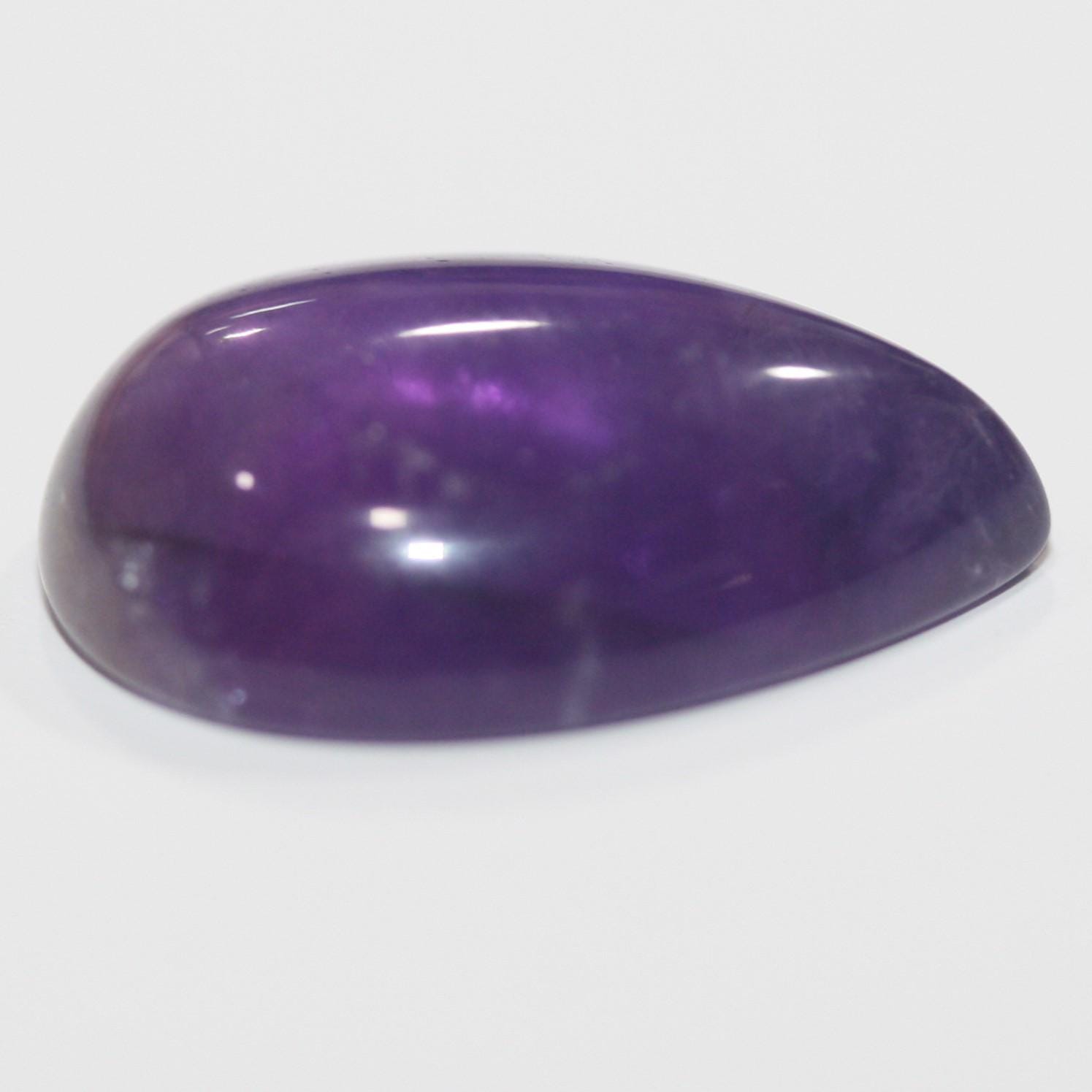 Lote de 4 cabujones de amatista lisos de 18 x 13 mm. (4 piezas)