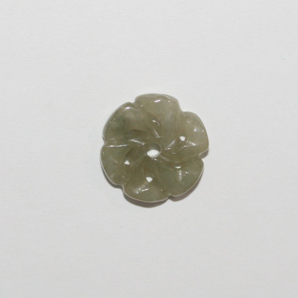 Lote de 4 colgantes de jade de Birmania (2 pares) de 13 mm