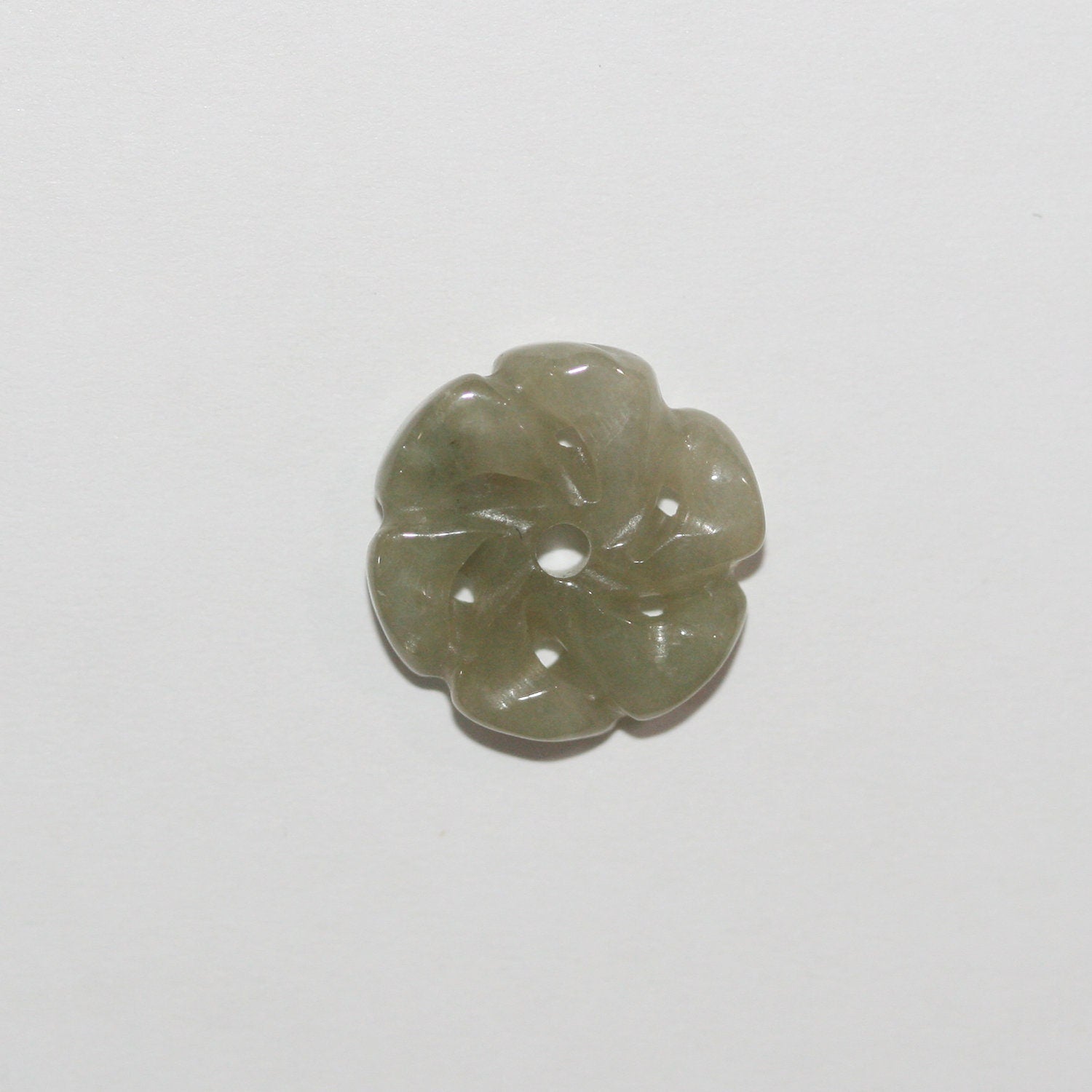 Lote de 4 colgantes de jade de Birmania (2 pares) de 13 mm