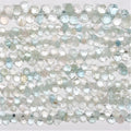 Perles en aigue-marine facettées en forme de goutte, 9 pouces, 7 x 5 mm. Longueur du fil : environ 22 cm.