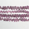 Perles en saphir rose facettées en forme de goutte de 8 pouces, 4 mm, rang de 20 cm.