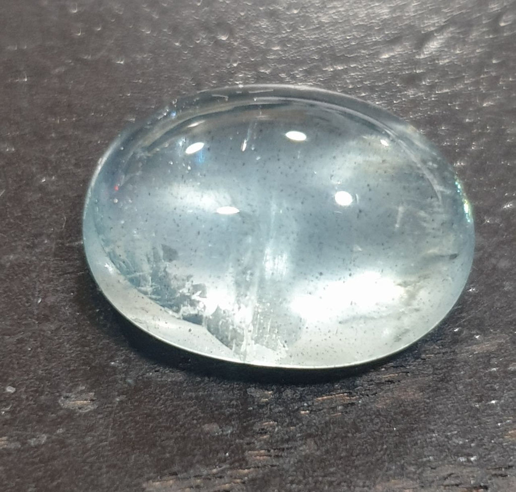 Natural AAA Aquamarine Gemstone Oval Cabochon 16.2x12.2mm. 11 Cts.