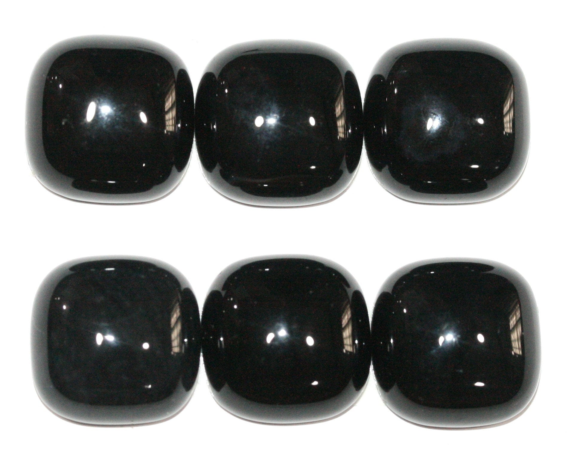 Lote de 6 piezas de cabujón cuadrado de ónix de 14 mm. (6 uds.).