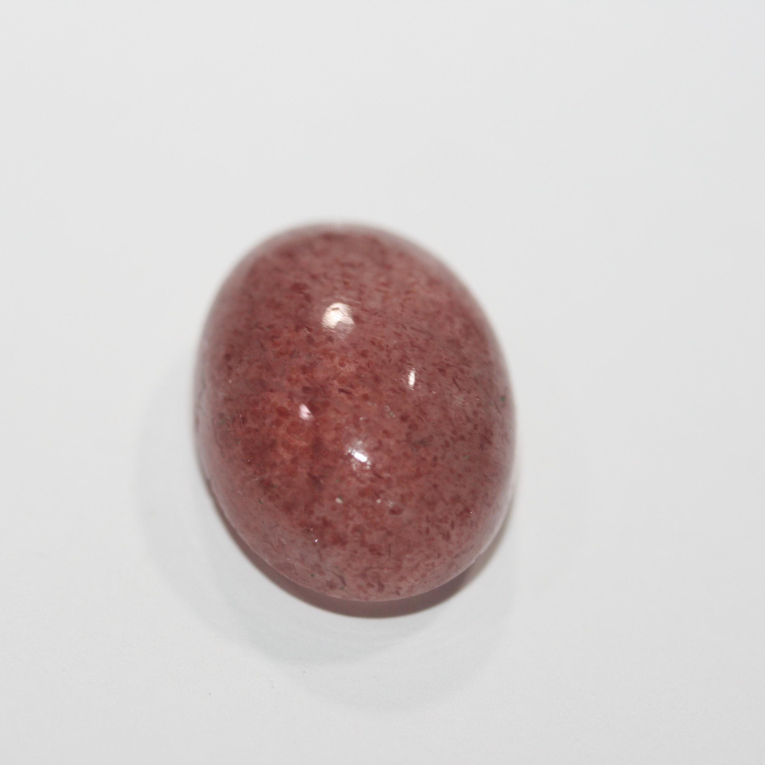 Top Quality Strawberry Quartz Oval Cabochon 20x15mm 21ct Natural Red Quartz - Designer Cabochon