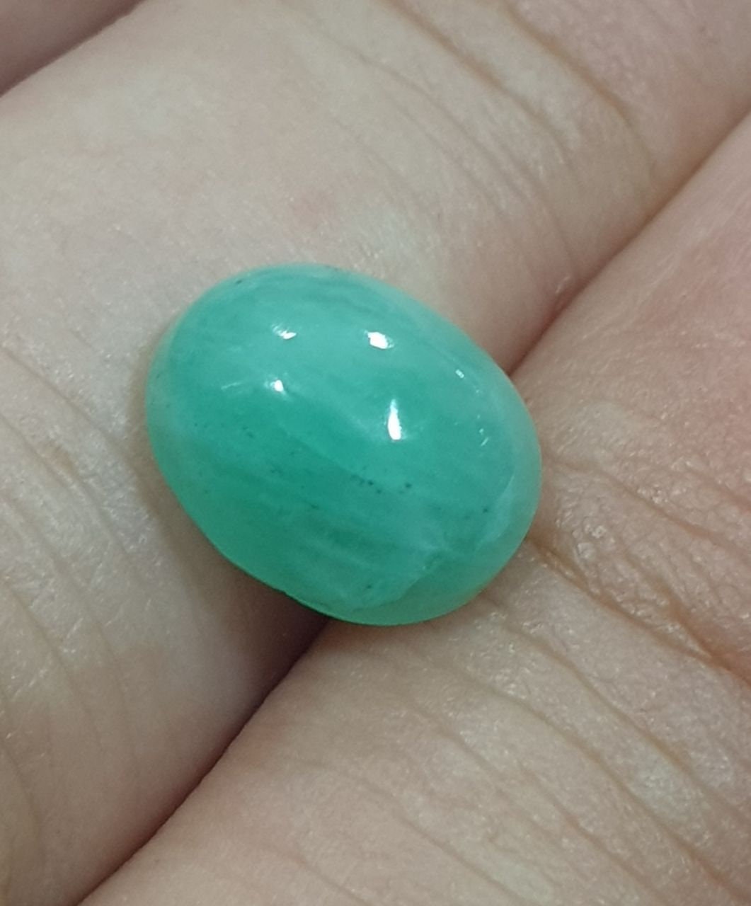 Emerald Oval Cabochon 10.1x8x5mm 3.21ct  Deep Color- Jewelry Supplier Wholesale