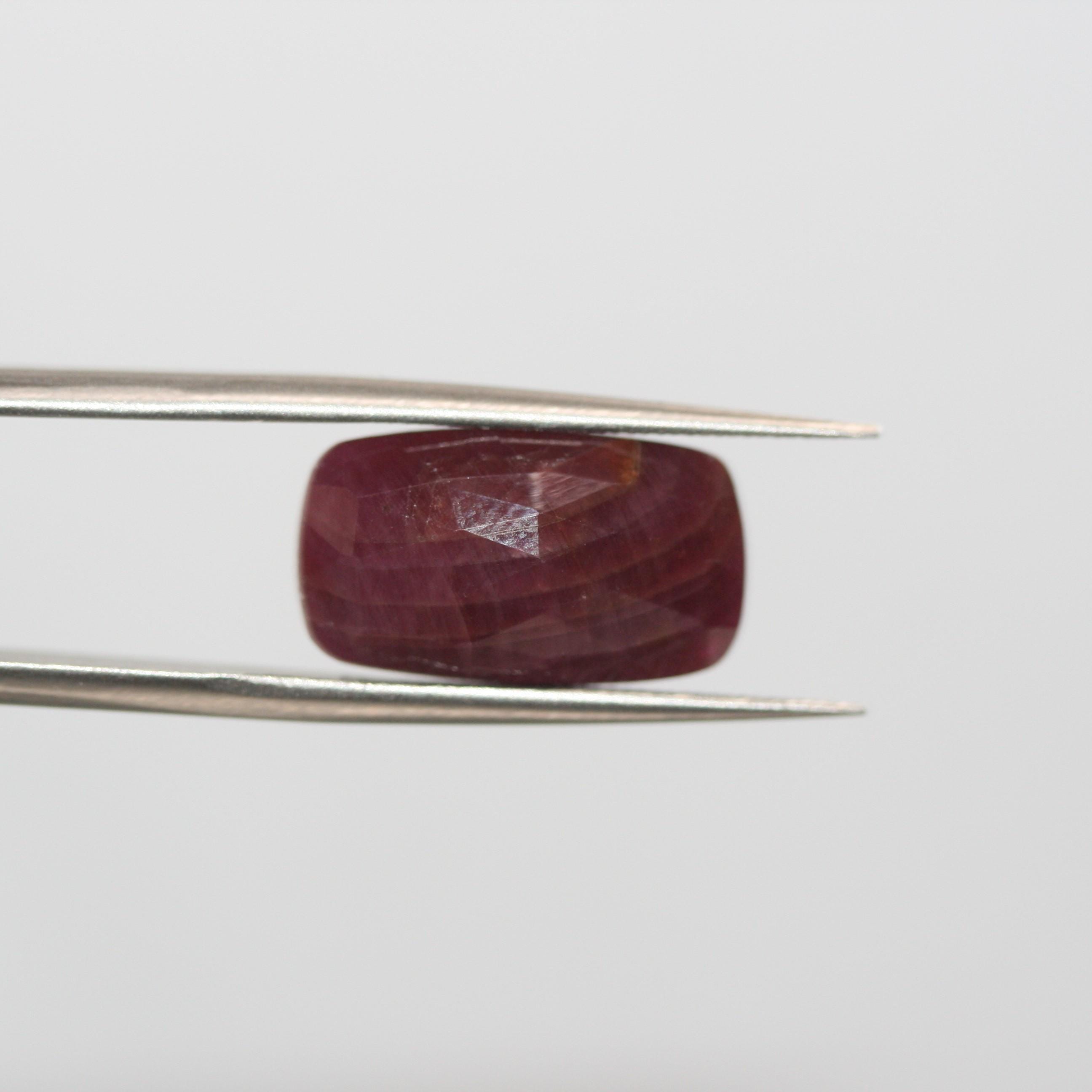 Ruby Faceted Rectangle Cabochon Pink Cut 17.5x10mm. Approx. (11.53Ct).