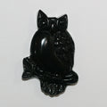 Pendentif hibou en obsidienne 50x34mm.