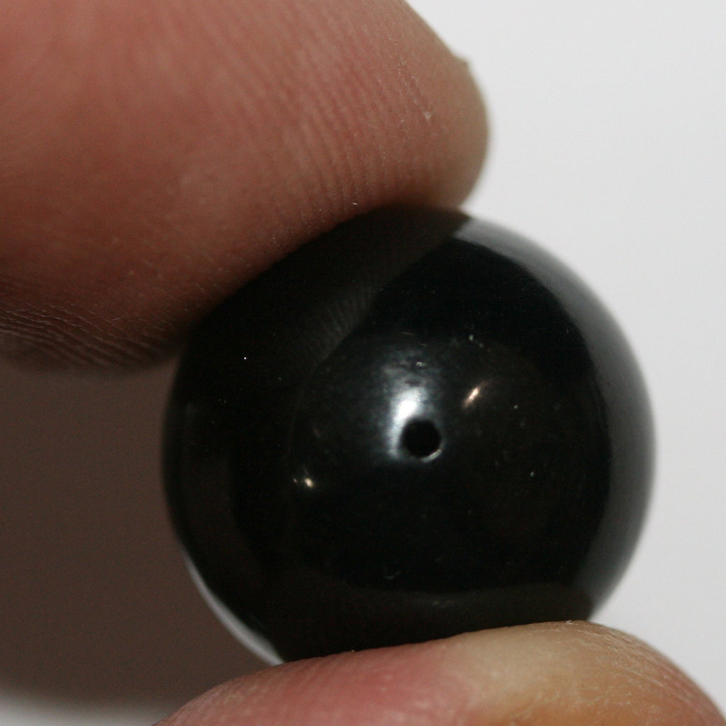 Lote de 4 cuentas redondas perforadas a chorro de 14 mm (2 pares)