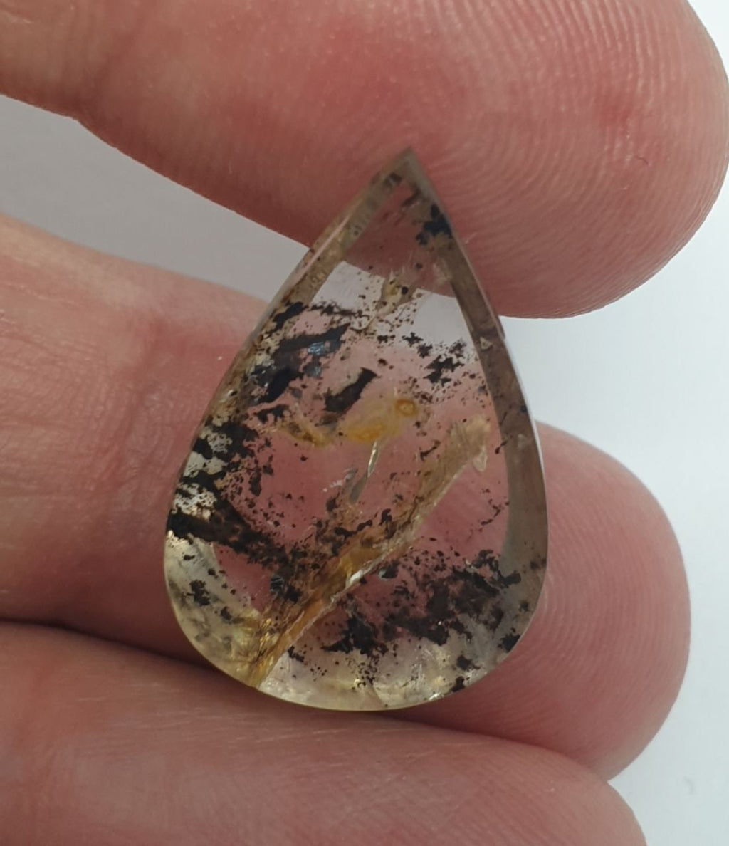 Natural Inclusion Dendritic  Quartz Trillion  Cabochon Made By Mother Nature 22.3x14.5x4.5mm 10.9ct- Inclusion Quartz- Healing Power