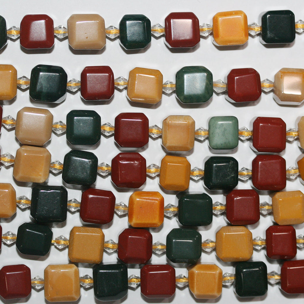 Perles cubiques à facettes en St. Mookaite, 14 pouces, 10 mm - Fil de 38 cm