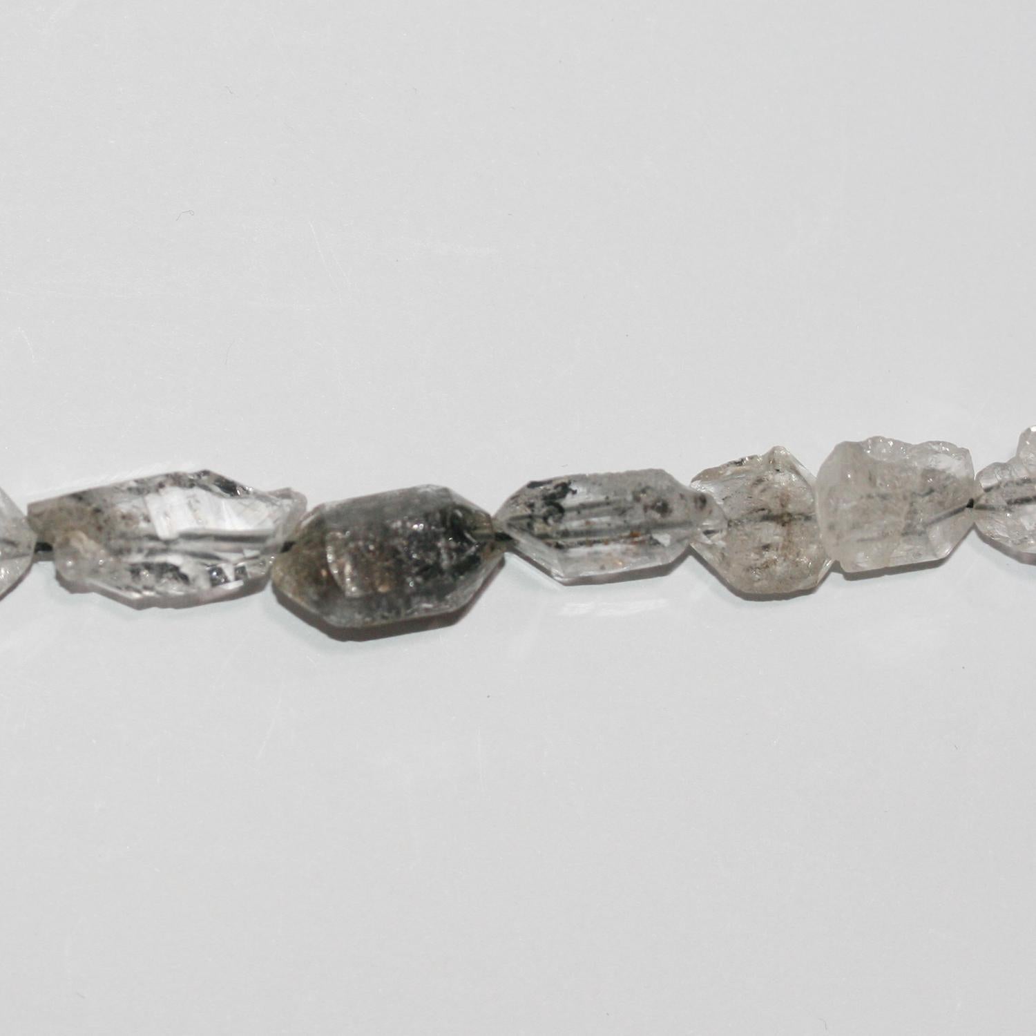 13" St Herkimer Quartz Faceted Nugget Beads 13x7mm.-Approx.-Strand 33cm