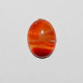Lote de 4 cabujones ovalados de cornalina rayada de 16 x 12 mm (4 piezas)