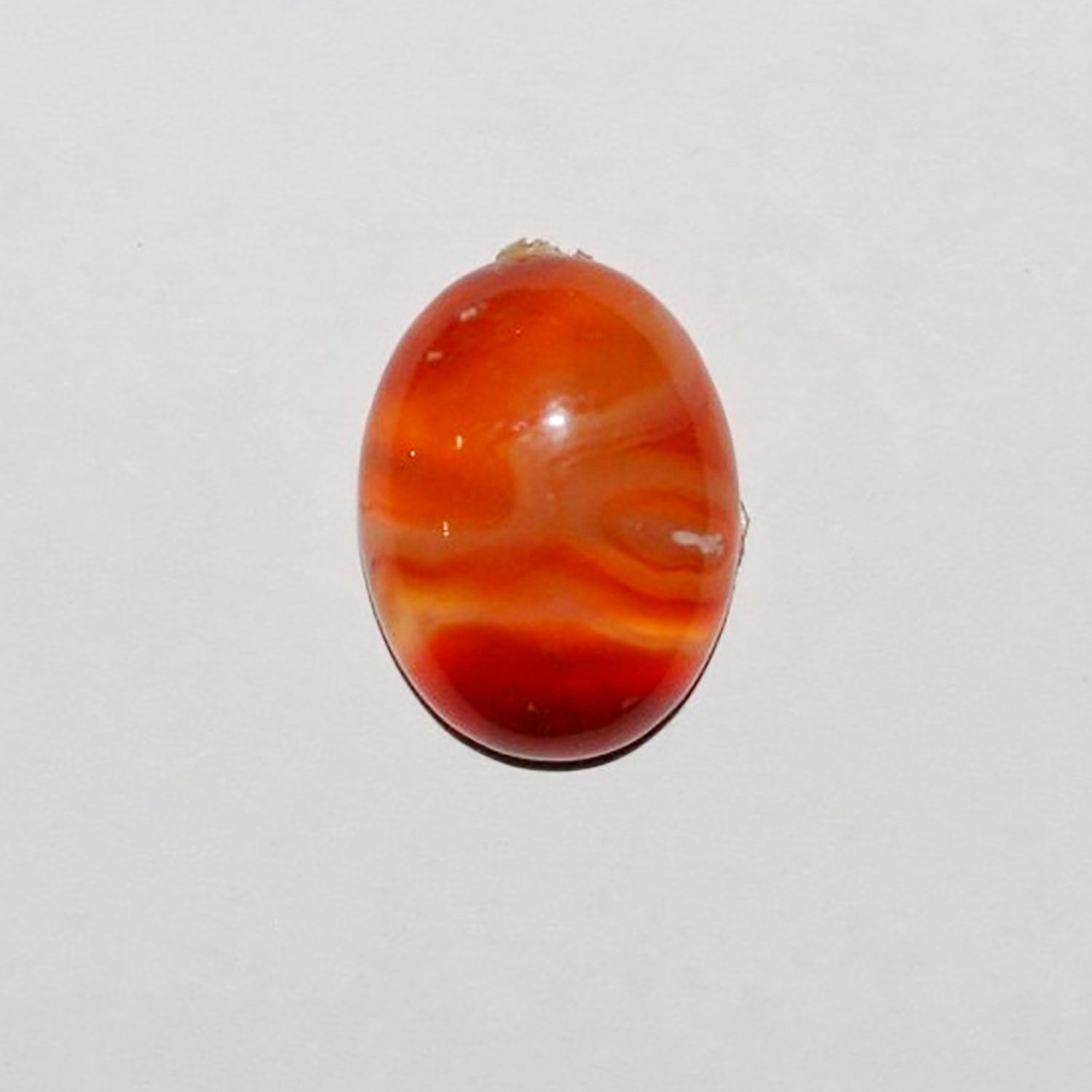 Lote de 4 cabujones ovalados de cornalina rayada de 16 x 12 mm (4 piezas)