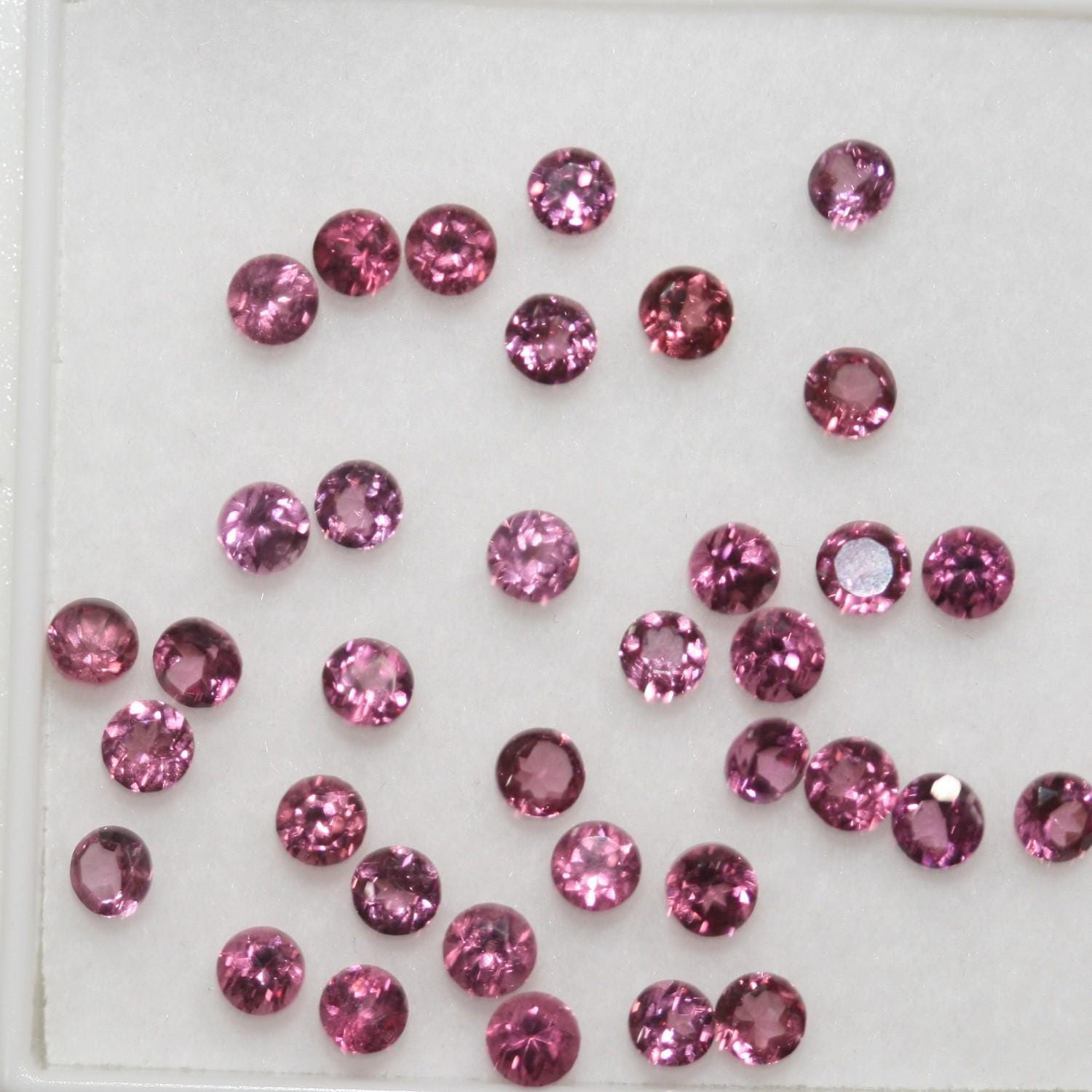 Lote de Granate Rodolita Redonda Facetada 3mm.-(5ct).-Art.404LO