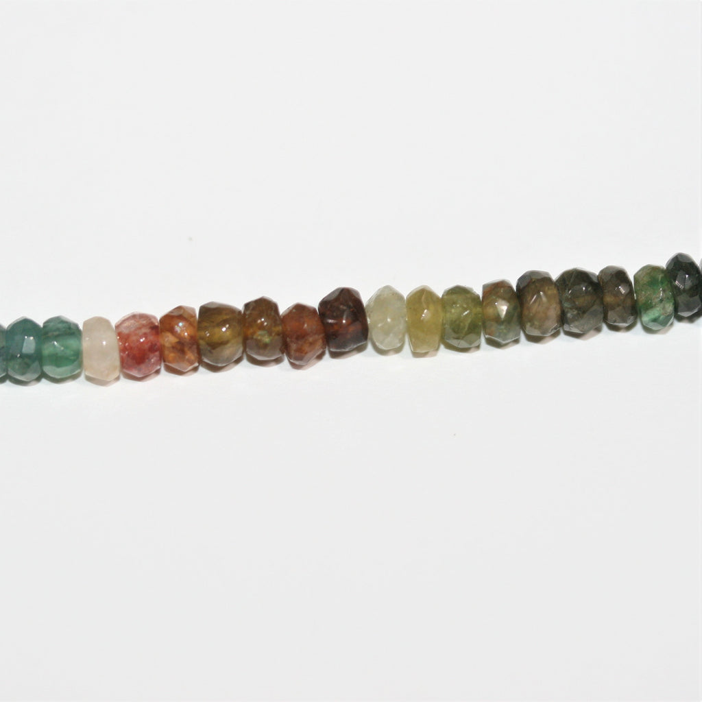 13" St Tourmaline Faceted Rondelle Beads 4x2mm.-Strand 32cm.