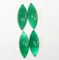 4 Pcs Green Agate Marquis Cabochon 22x8mm (4 pcs).
