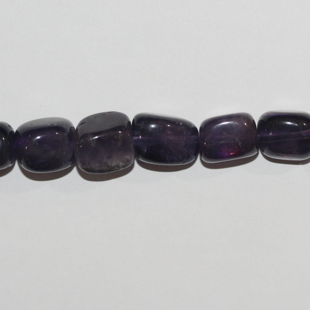 14" St Amethyst Smooth Nugget Beads 10-14mm. Approx.- Strand 38cm.