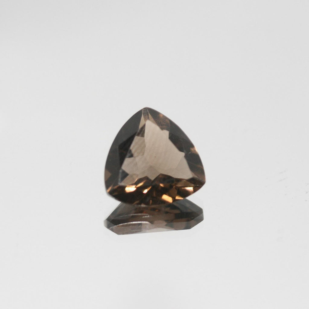 Lote de 4 trillones de cuarzo ahumado facetado de 12 mm.