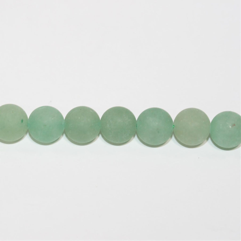 14" St Aventurine Matte Finish Smooth Round Beads 8-8.5mm.- Strand 37cm.