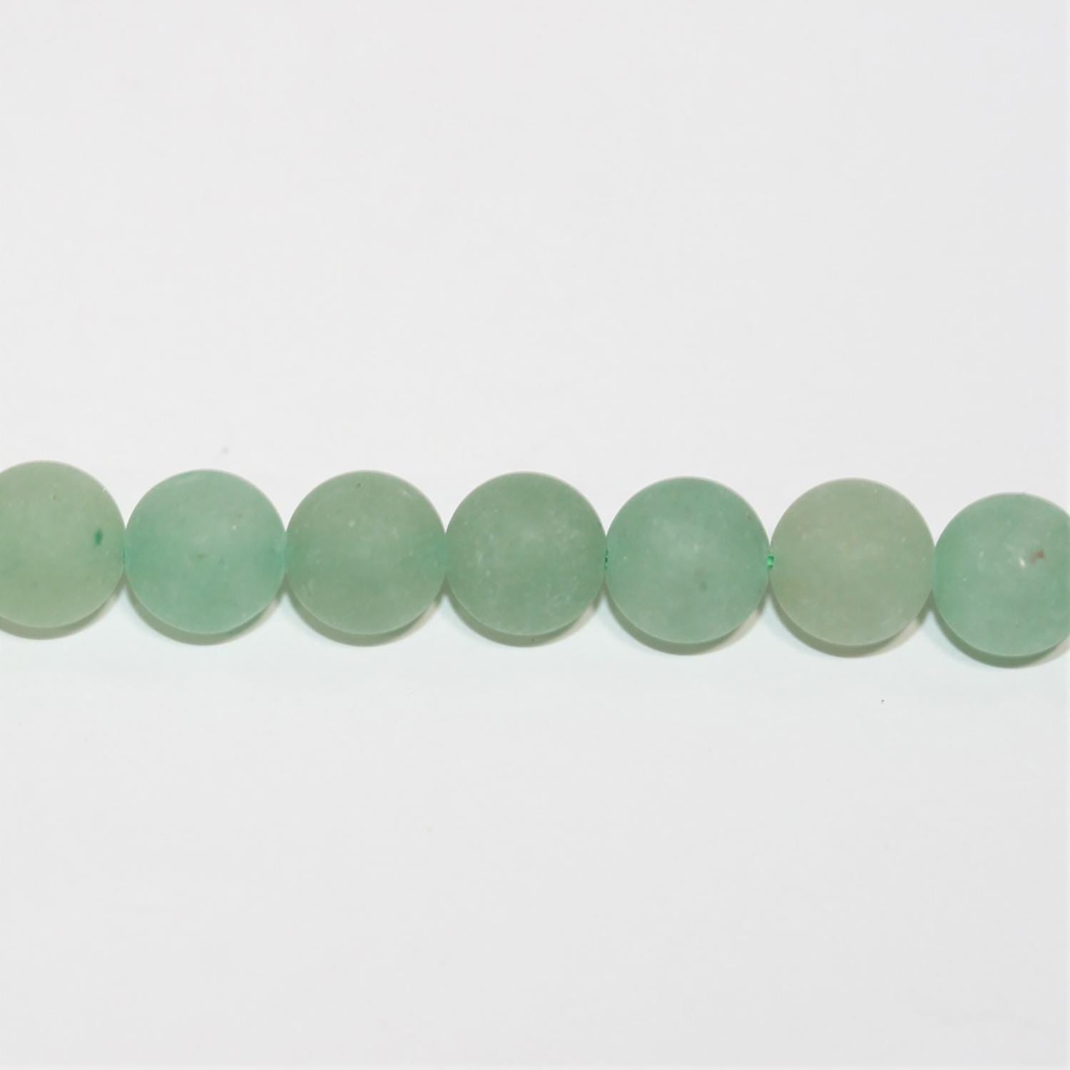 14" St Aventurine Matte Finish Smooth Round Beads 8-8.5mm.- Strand 37cm.