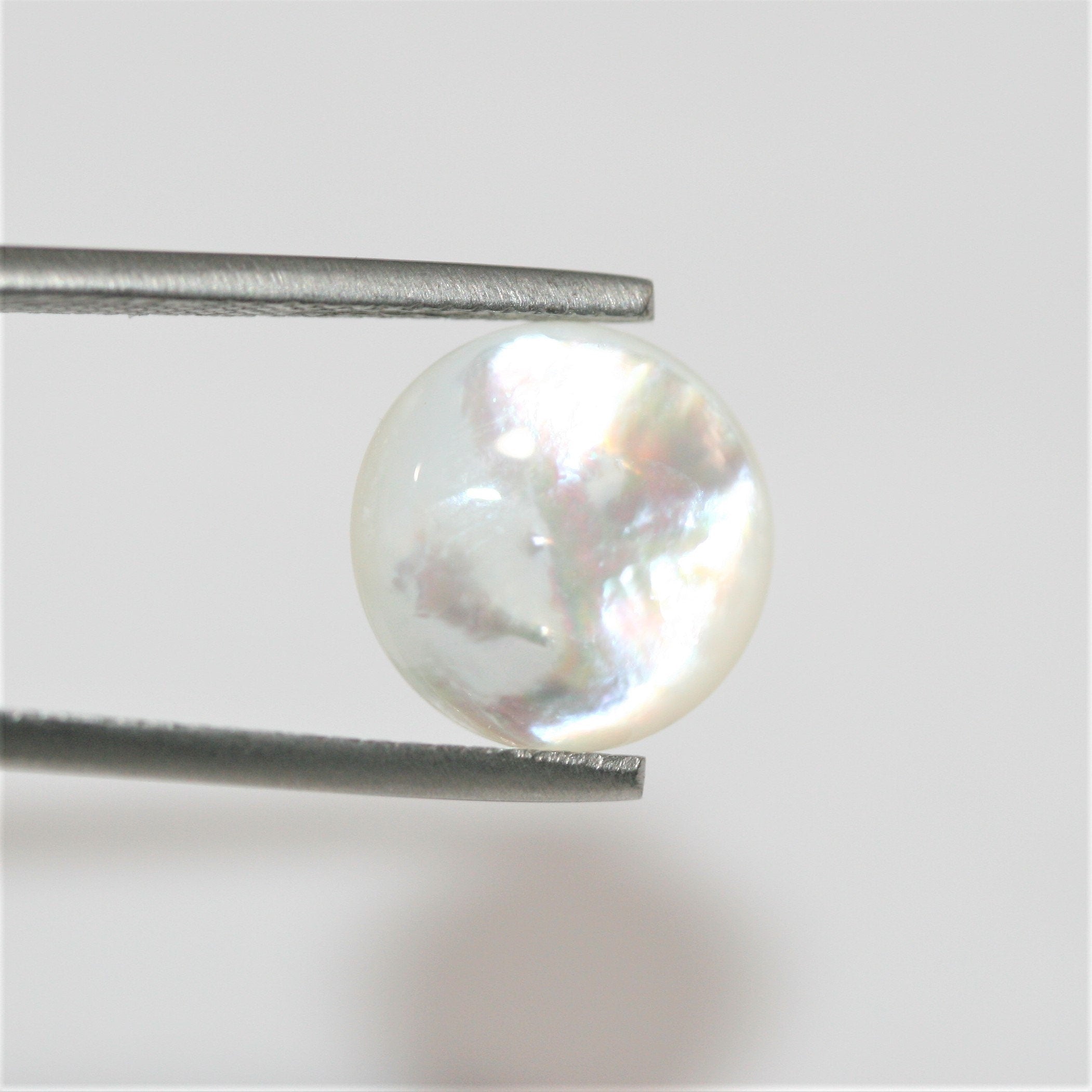 MOP Round Cabochon 12mm. (8 pieces).-