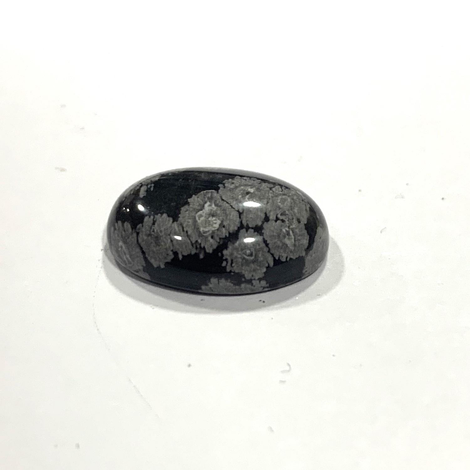 6 cabochons ovales en obsidienne Nevada (6 pièces) 18x13mm.