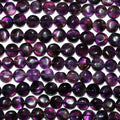 14" St Amethyst Smooth Coin Beads 6-8mm.-Strand 37mm