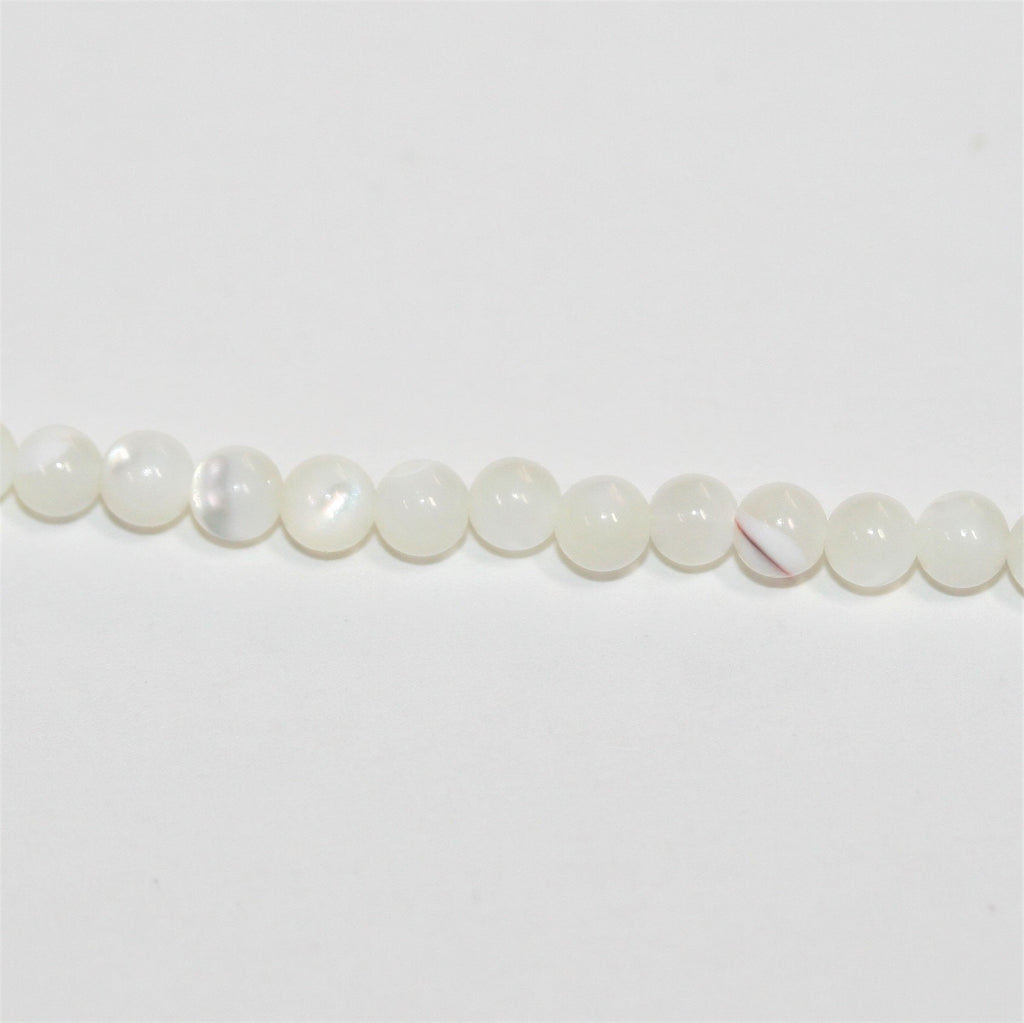15" St MOP perles rondes lisses 3 mm.-Rig 38 cm.