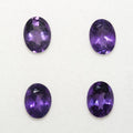 Lot d'améthystes ovales à facettes 8x6mm (4 pièces)