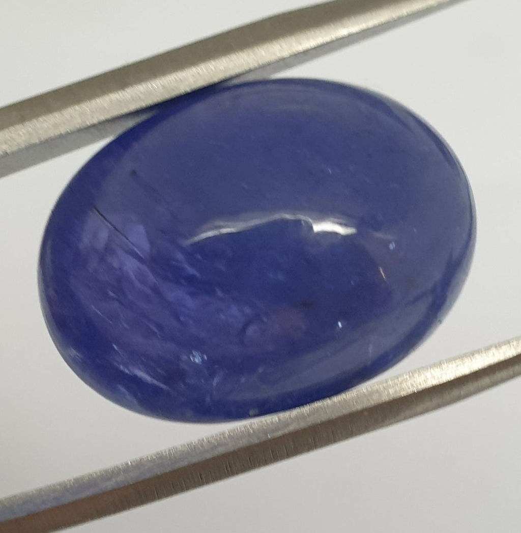 Big Tanzanite Oval Cabochon 18x13mm. (20.8ct.) Gemstone- Deep Color