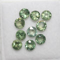 10 Pc Natural Apatite Faceted Round 4mm - Natural Untreated Stone- Rare Color Green Apatite