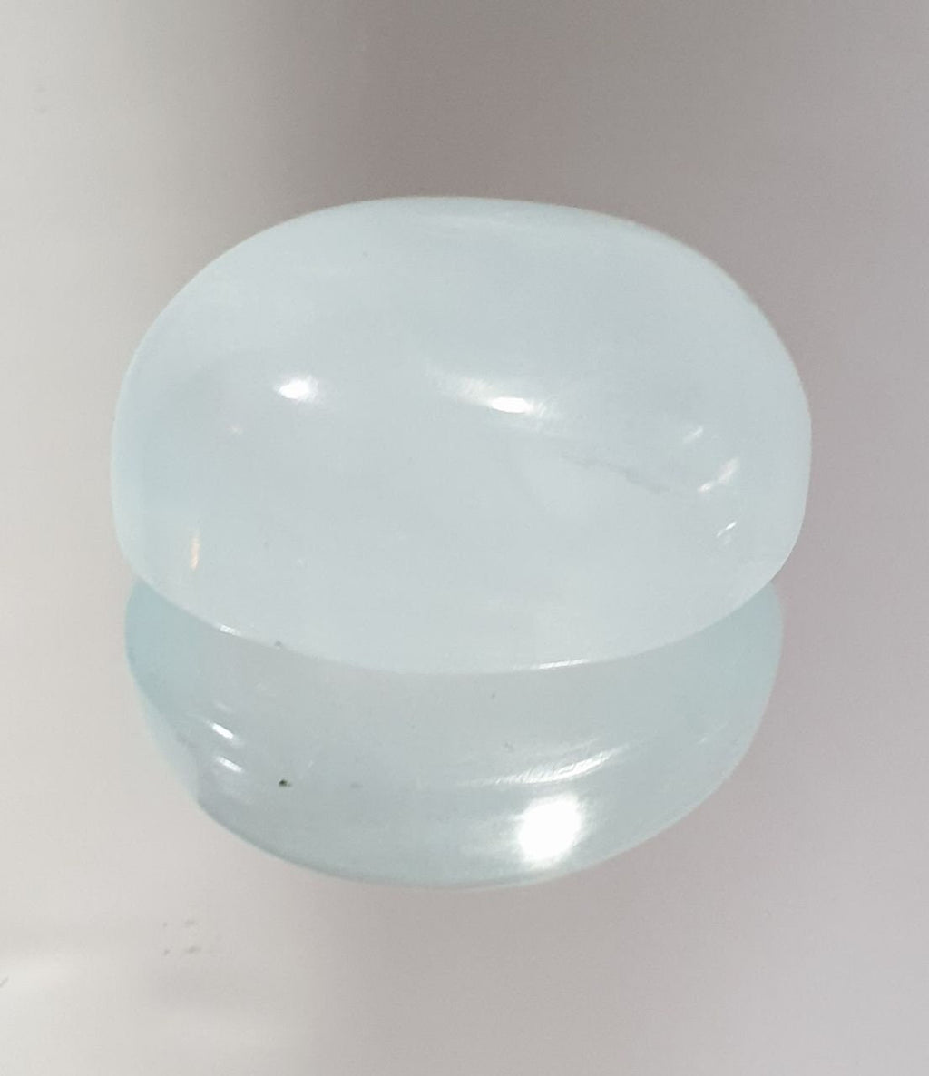 Big Milky  Aquamarine Oval Cabochon 25x18x13.5mm.Natural Untreated Gem- 47.3 cts
