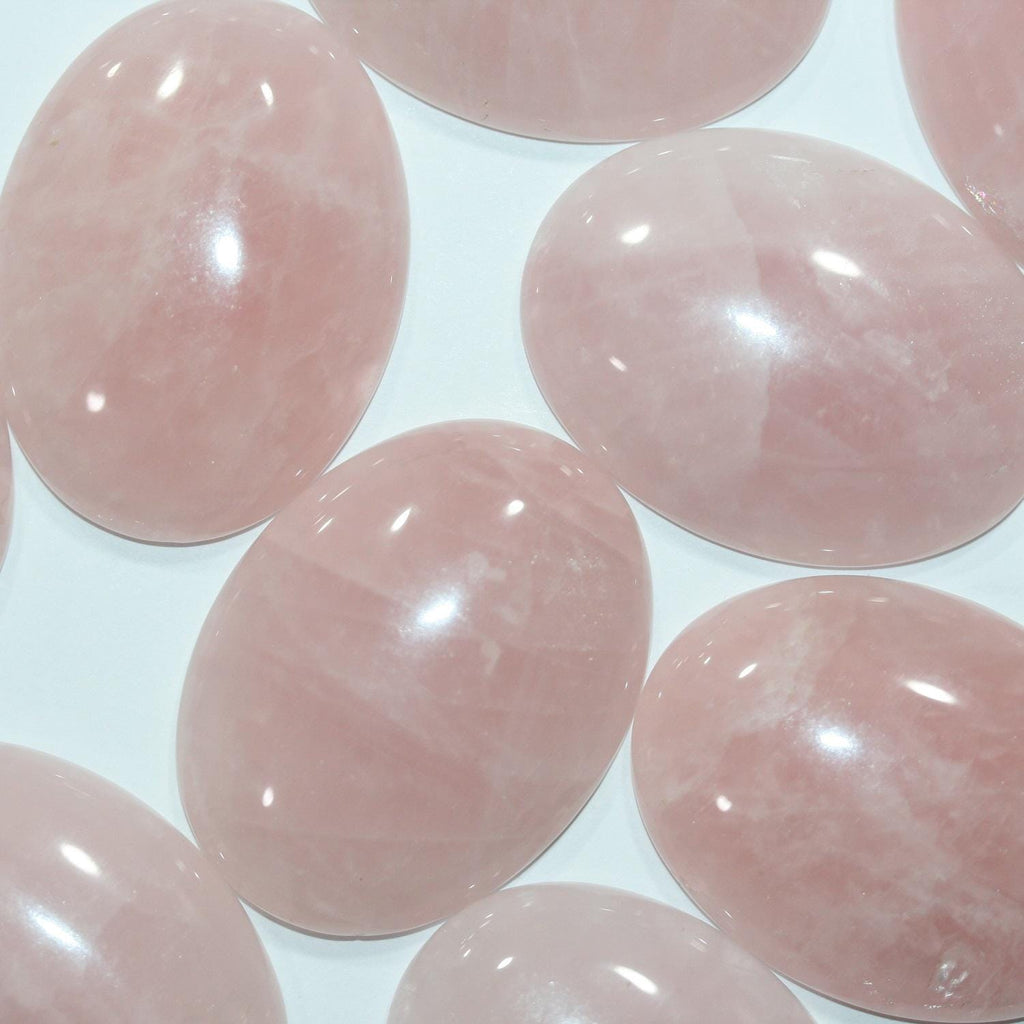BIG 1 Pcs Rose Quartz Smooth Oval Cabochon 40x30mm. (1 Pcs).