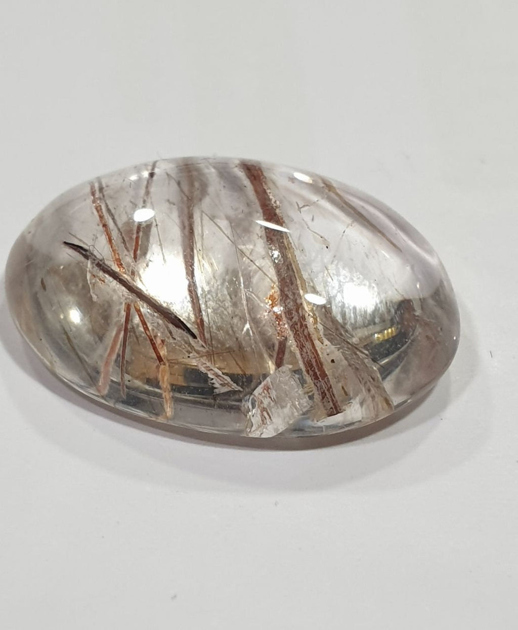 Top Quality Rutilated Quartz Oval Cabochon 21.6x16.3mm 18.33ct- One of a Kind- Copper Rutilated Quartz- Healing Properties