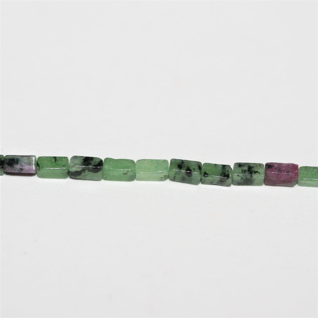15" St Ruby Zoisite Perles Prisme Lisse 4x2mm.- Brin 39cm.