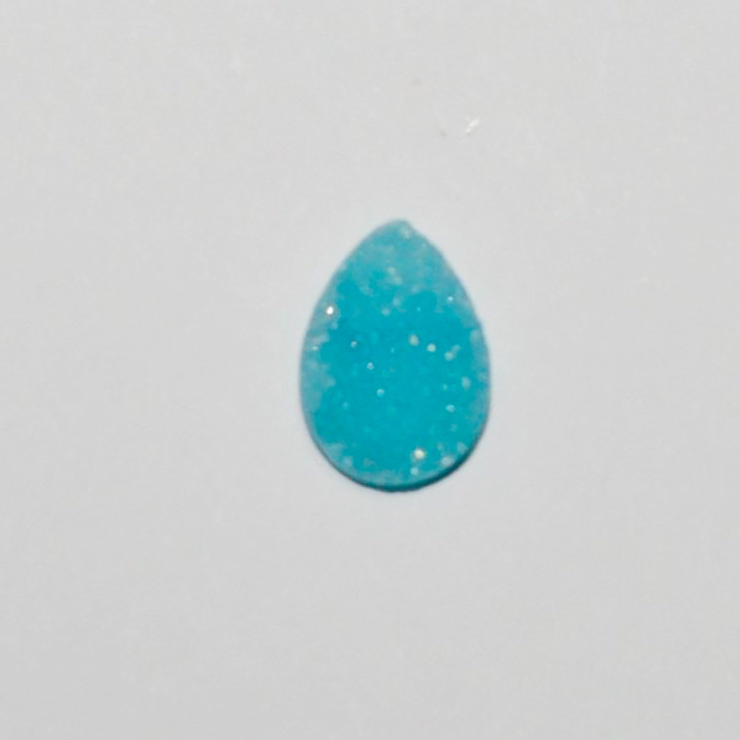 Lote de 6 cabujones de ágata drusa azul, 14 x 10 mm. (6 uds.)