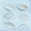 Lote de 6 cabujones de piedra lunar marquesa de 12 x 6 mm. (6 uds.)