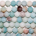 14" St Amazonite Matte Smooth Round Beads 10mm. Drilled 2.50mm.- Strand 38 cm
