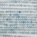 Perles rondelles à facettes en aigue-marine de 15 pouces, 5 x 3,5 mm - Fil de 39 cm.