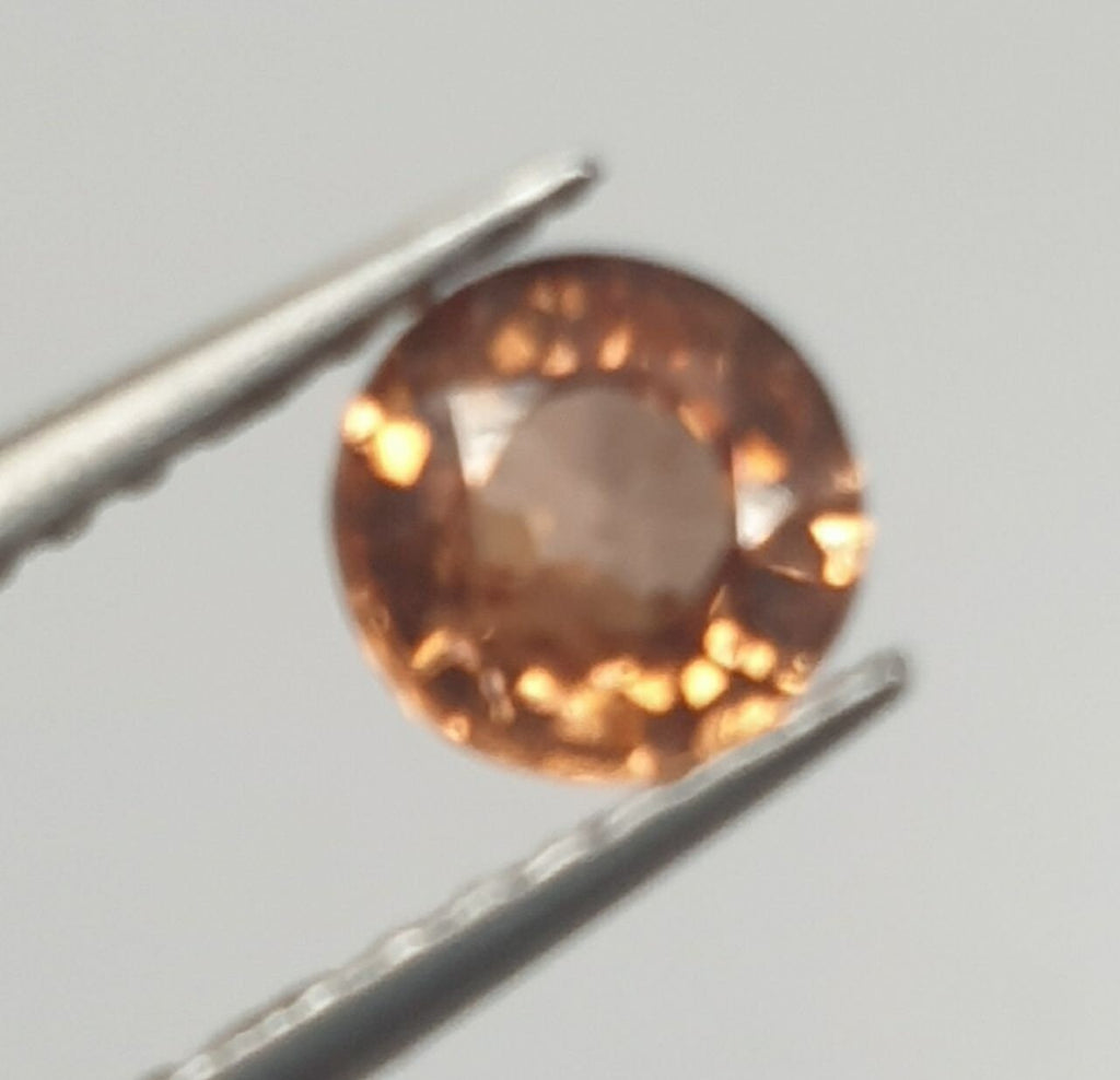 Circón rojo anaranjado natural sin tratar redondo de 5 mm - Lote de piedras preciosas dispersas - Piedras sueltas a precio mayorista - Gemas naturales