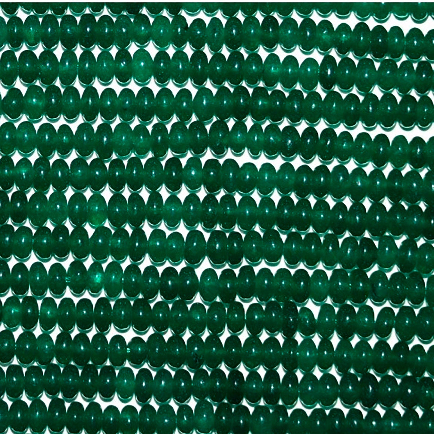 Perles rondelles lisses en jade vert St, 40 cm (16 pouces), 4 x 2 mm, longueur 40 cm (16 pouces).